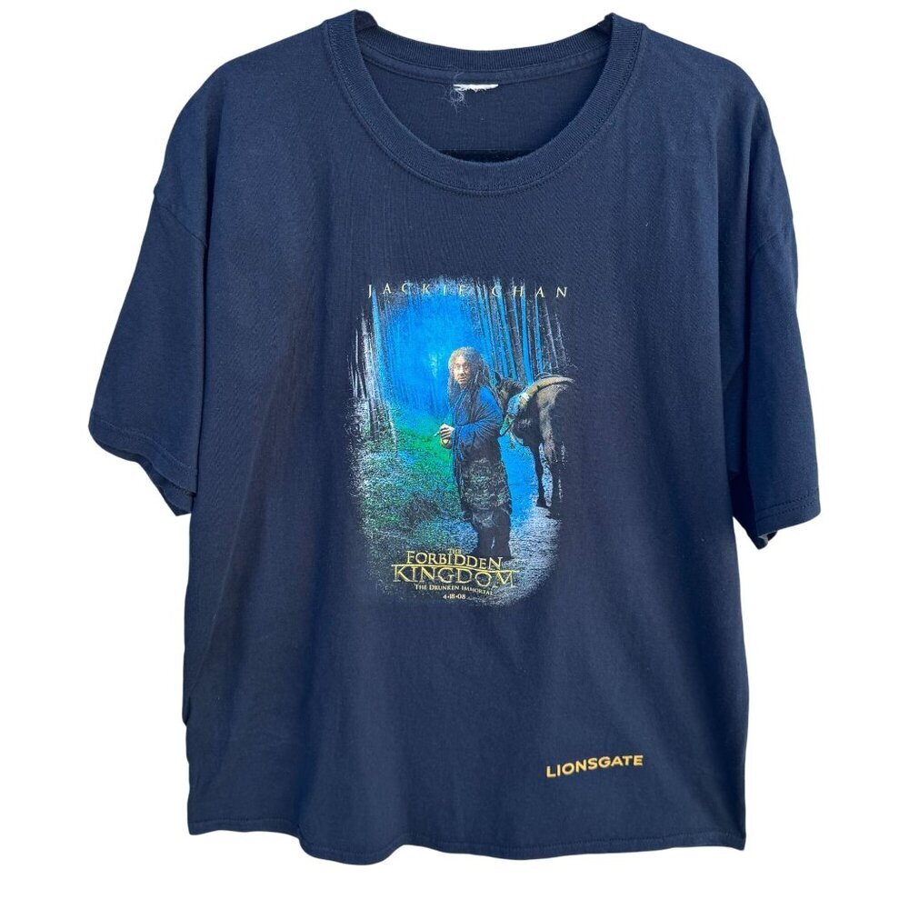 The Forbidden Kingdom Vintage Jackie Chan T-Shirt‎ Black Graphic Tee Lionsgate